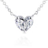 Floating Heart Diamond Necklace 3/4 CTW in 14K White Gold (Certified, SI)