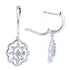 Diamond Floral Latch Back Drop Earrings 2/5 CTW 10k White Gold