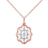 Diamond Floral Pendant Necklace 1/4 CTW 10k Rose Gold, 18in Chain