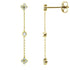 Floral Diamond Chain Earrings 14k Yellow Gold